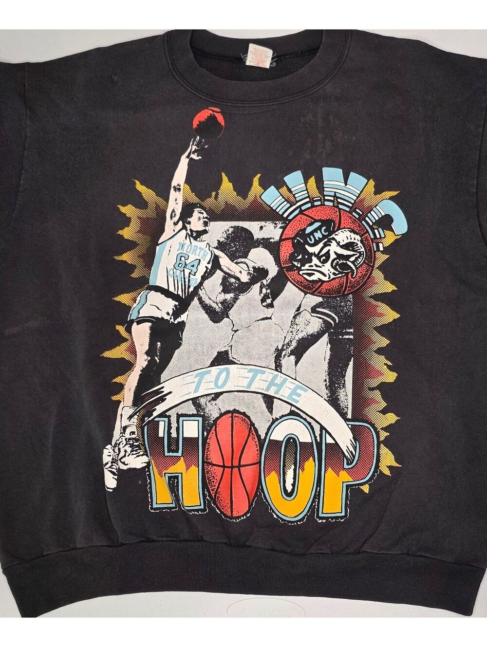 90s NCAA North Carolina Tar Heels Basketball Crewneck